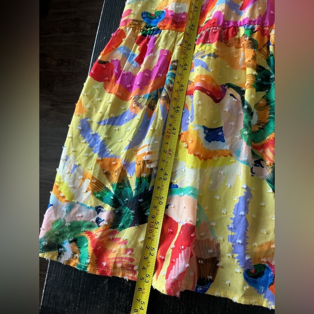 FARM Rio Yellow Floral Maxi Dress with Multicolor Print Size XL - Picture 14 of 14